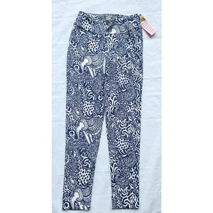 NWT Lilly Pulitzer High Tide Navy Luxletic Corso G’day Mate Golf pants Size 00